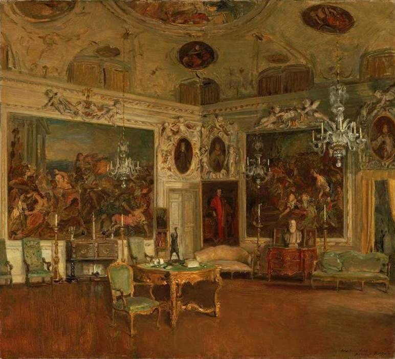 Interiér Palazzo Barbaro, Benátky od Walter Gay