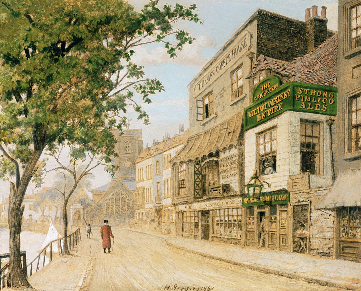 Cheyne Walk, Chelsea, 1857 od Walter Greaves
