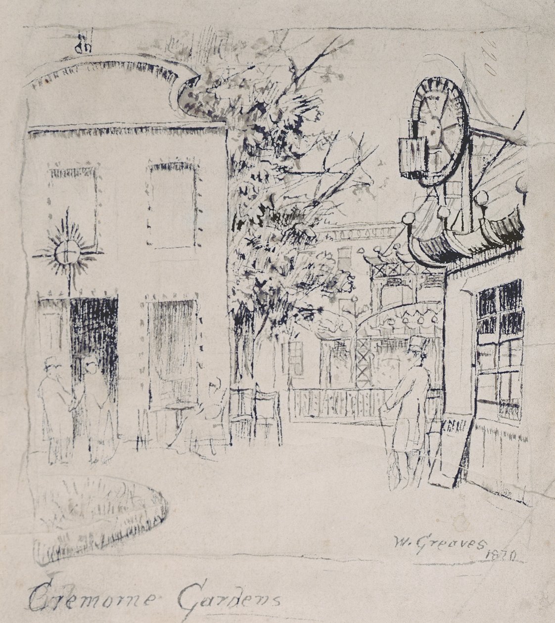 James McNeill Whistler v Cremorne Gardens, Chelsea, 1869 od Walter Greaves