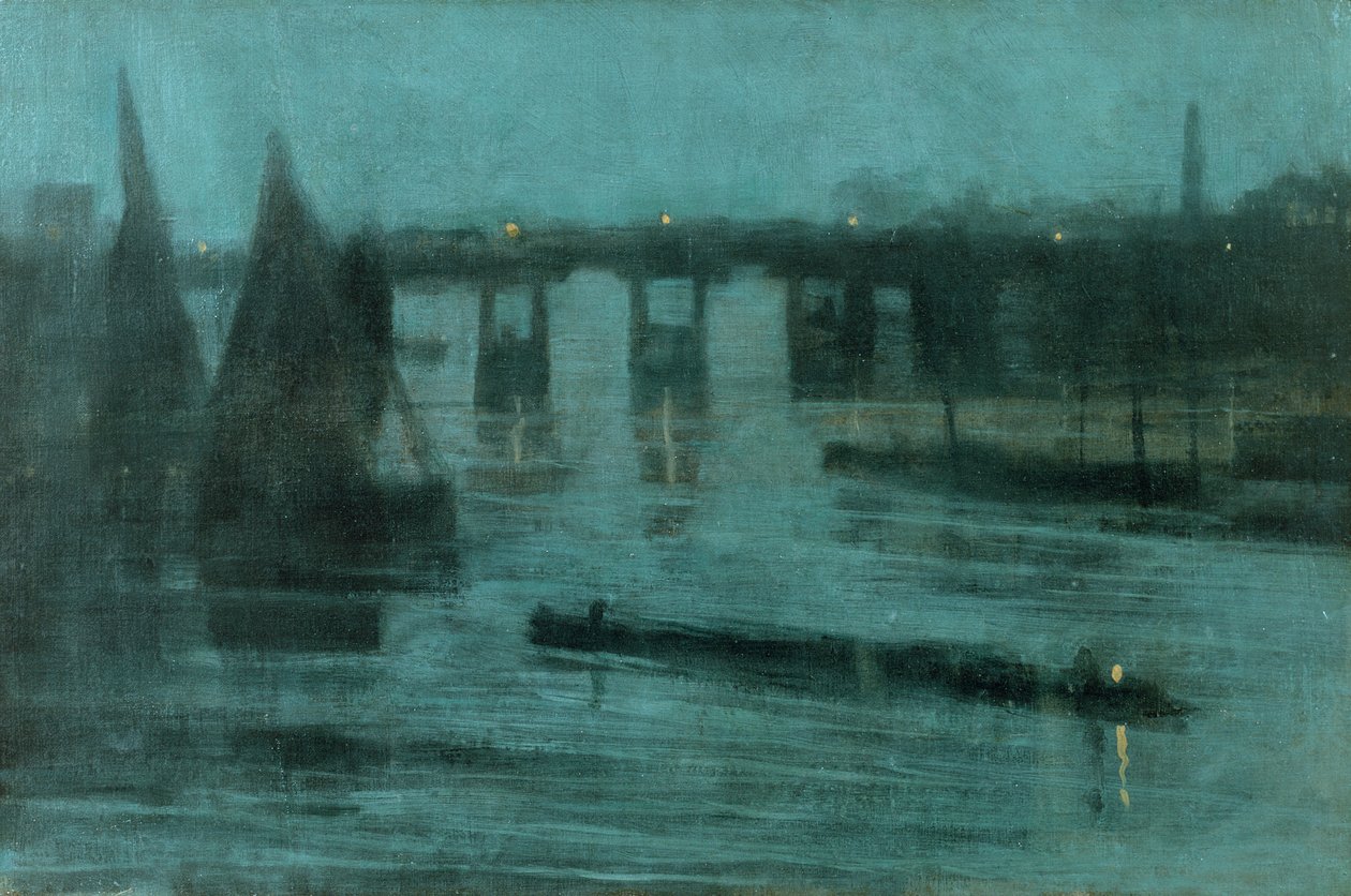 Nokturno, Old Battersea Bridge, 1885 od Walter Greaves
