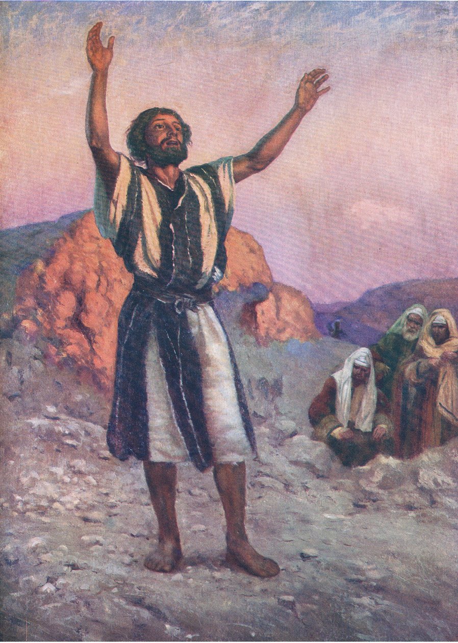 John the Baptist, z The Bible Picture Book vydané Thomasem Nelsonem, c.1950 od Walter Grieve