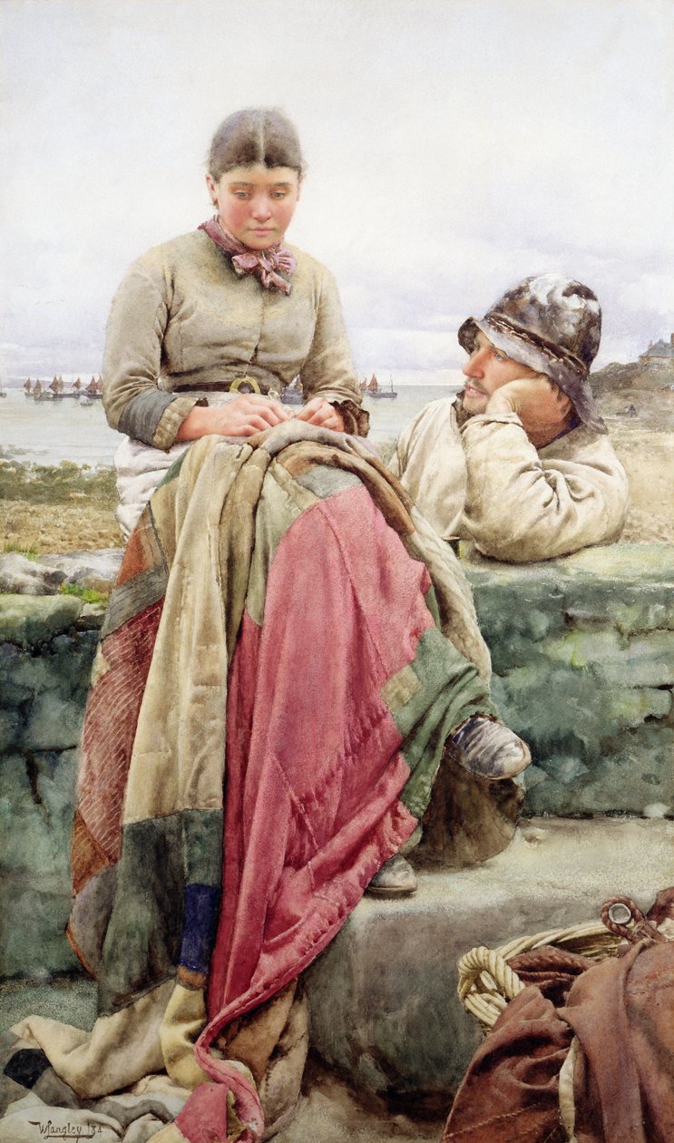 Milenec a jeho děvče, 1884 od Walter Langley