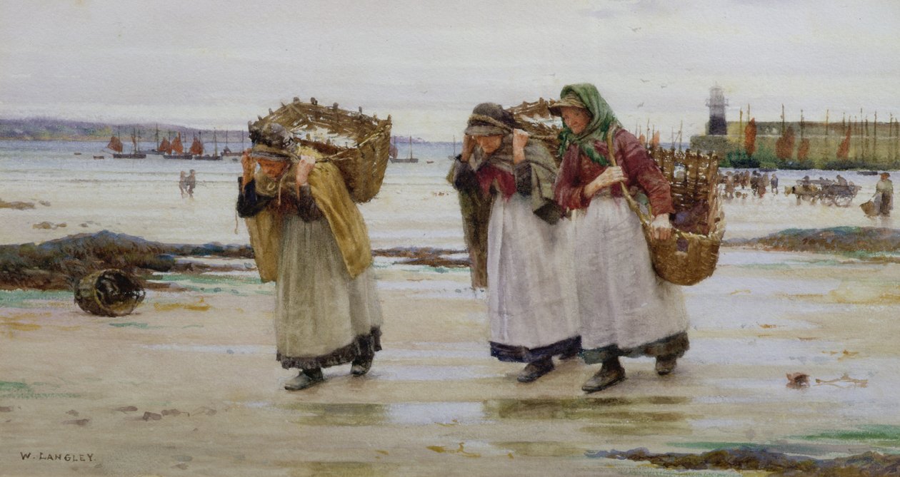 The Breadwinners, nebo Newlyn Fishwives (wc) od Walter Langley