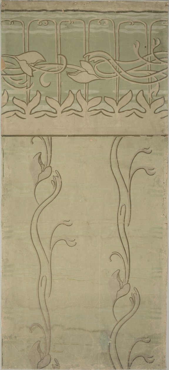 Design tapety s dokončovacím okrajem, 1899 od Walter Leistikow