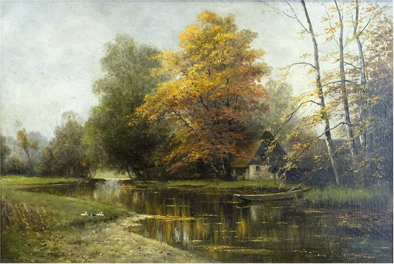 Spreewaldlandschaft poblíž Lehden German: Ve Spreewaldn od Walter Moras