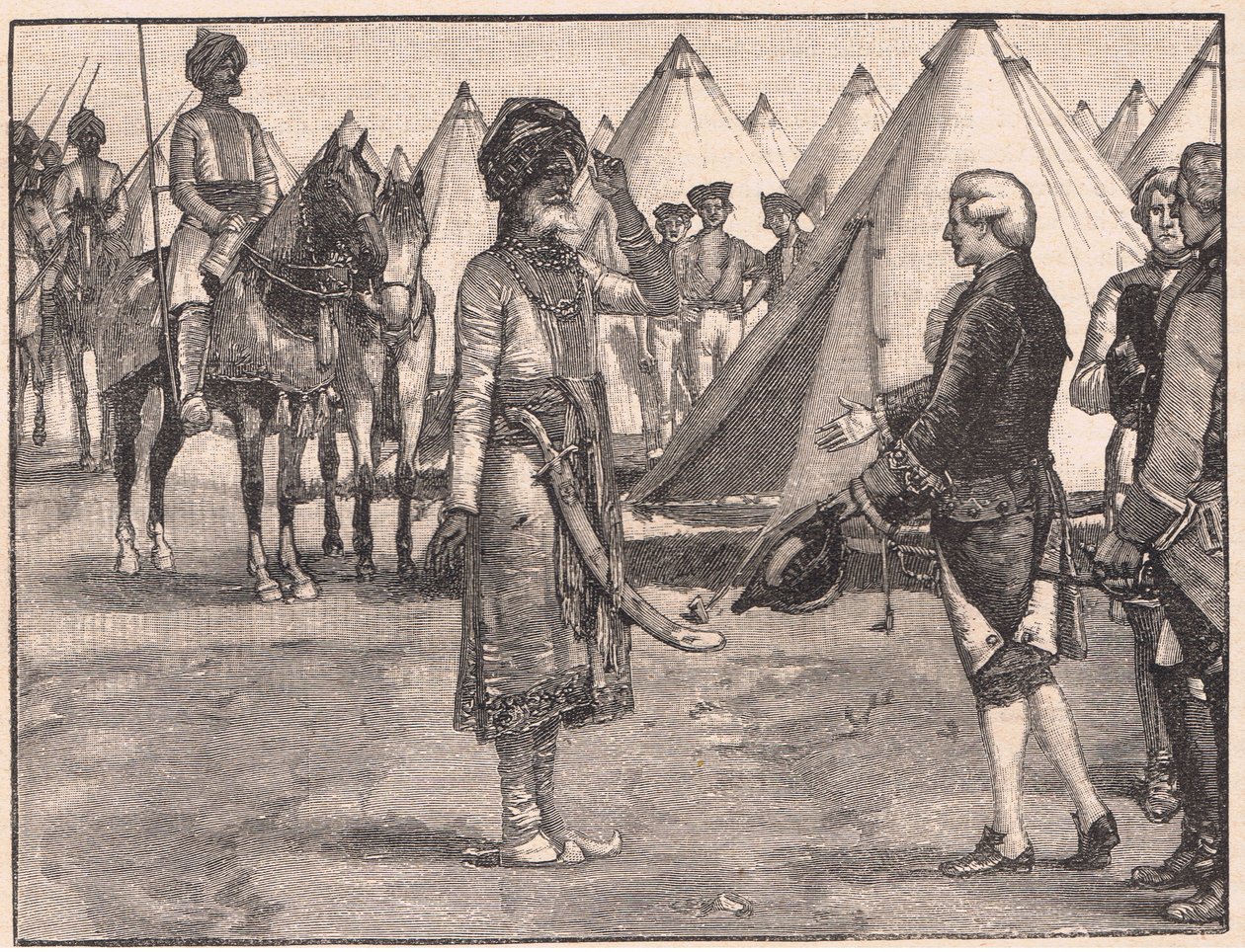 Velký Mogul vstupuje do anglického tábora 1765 našeho letopočtu od Walter Paget