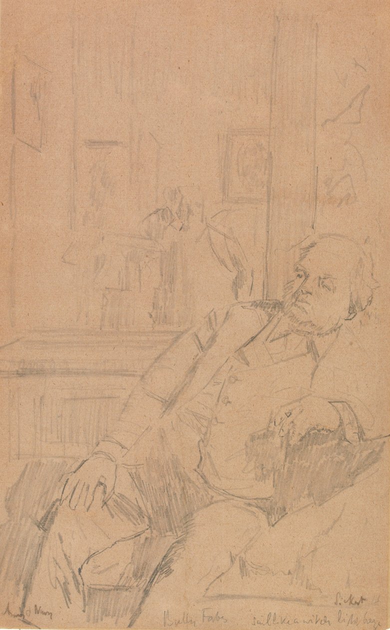 Bully Forbes (grafit na papíře) od Walter Richard Sickert