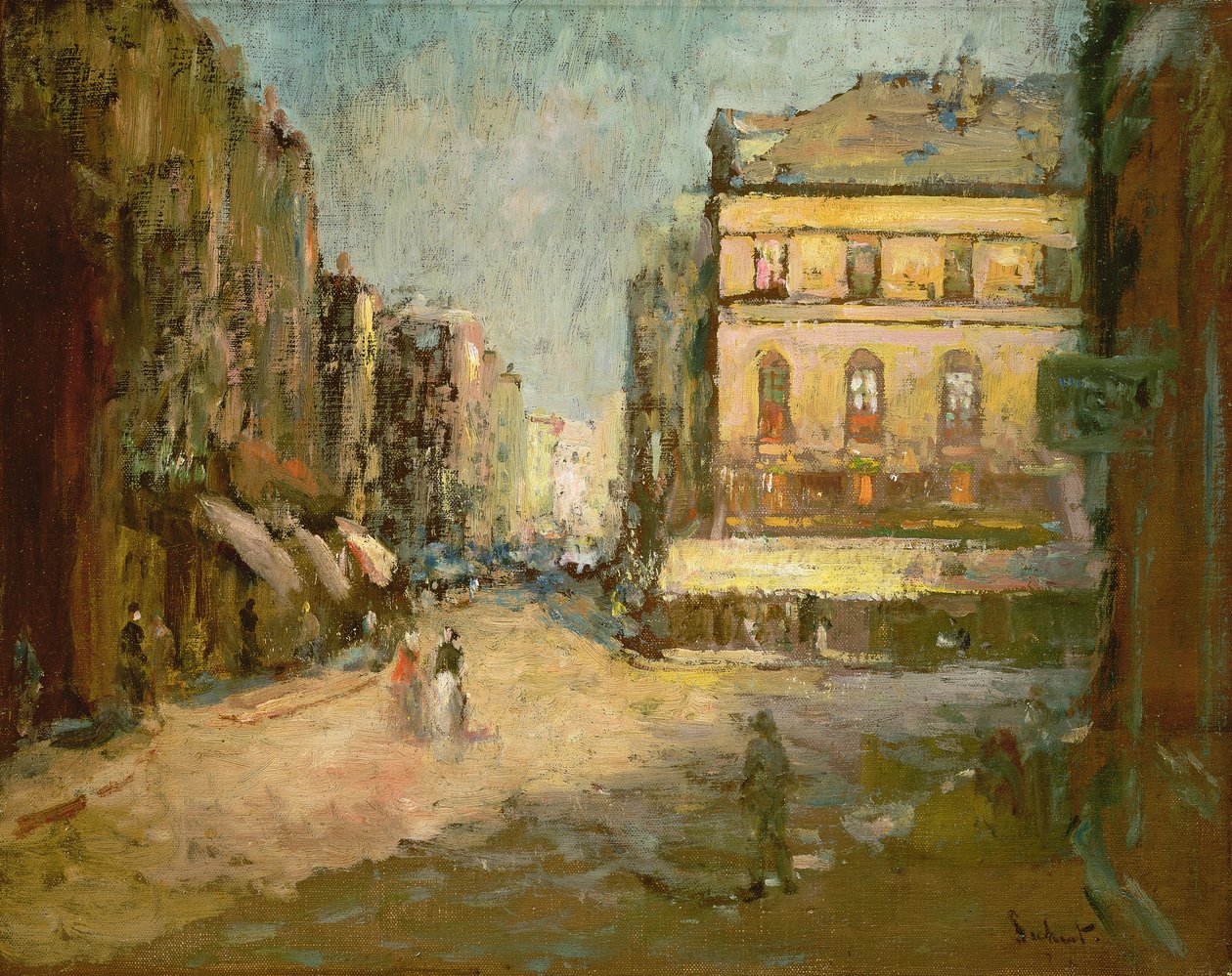 Cafe des Tribunaux (kavárna magistrátů), Dieppe od Walter Richard Sickert