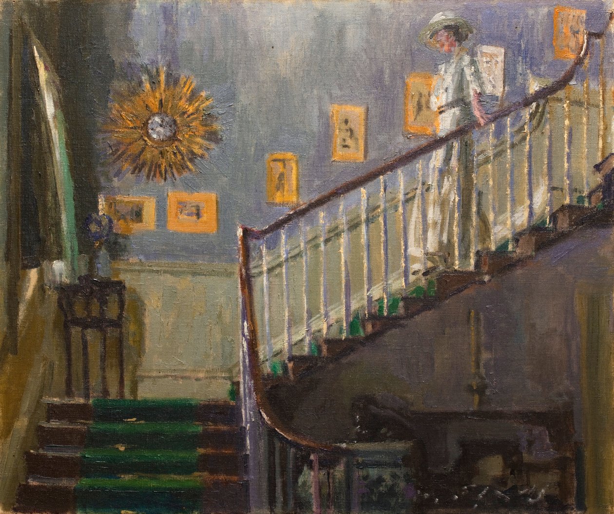 Ethel Sands sestupuje po schodech v Newingtonu od Walter Richard Sickert