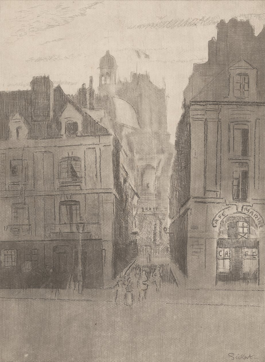 Ulice v Dieppe od Walter Richard Sickert