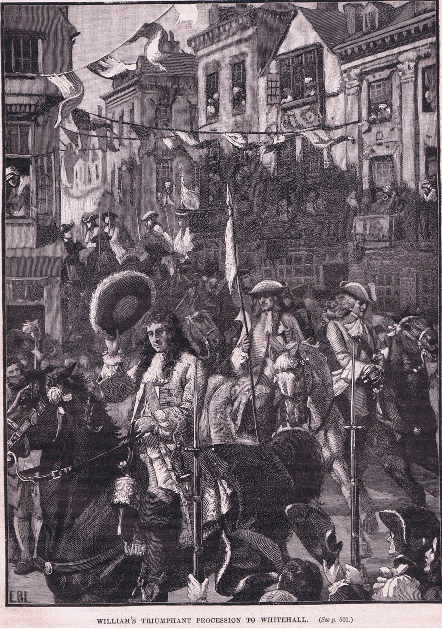 Williamsův triumfální průvod do Whitehallu AD 1697 od Walter Stanley Paget