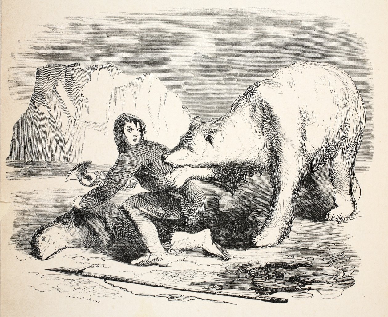Večeře Grónska, kterou si přivlastnil medvěd, 1859 od Walter William May