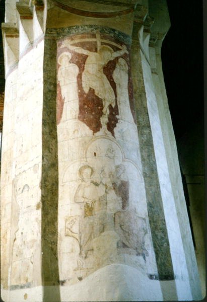 Ukřižování, z mola hlavní lodi, kolem 1220 (nástěnná malba) od Walter of Colchester Walter of Colchester