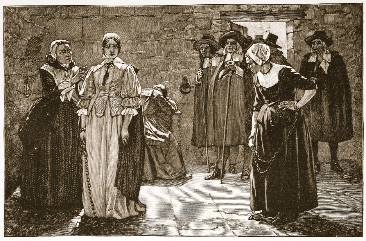 Čarodějky, příhoda z puritánských časů, ilustrace z 