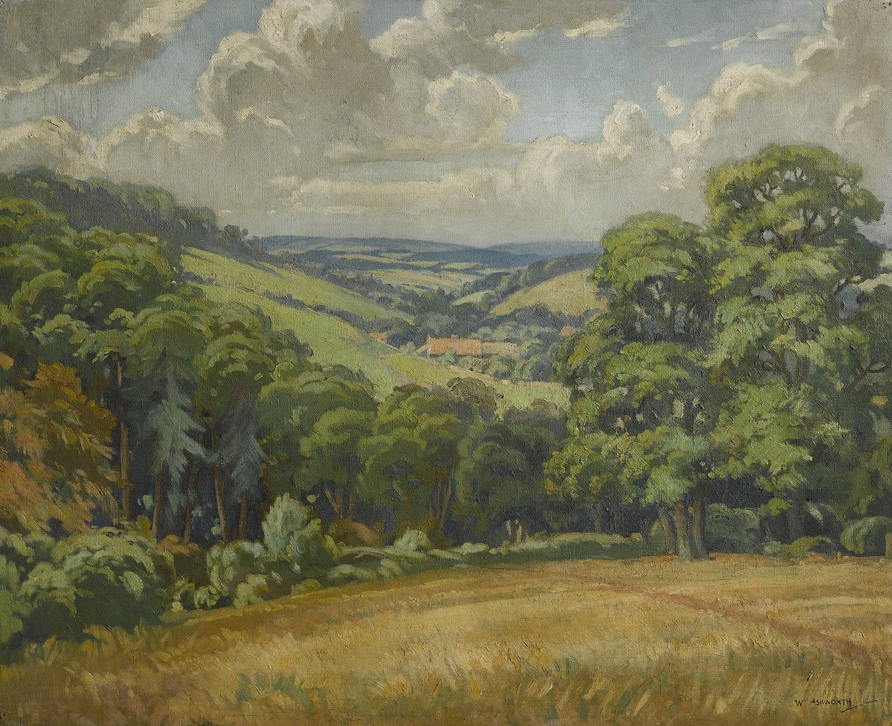 Devon Scene, Near Widdecombe Moor, cca 1949 (olej na plátně) od Walter Ashworth