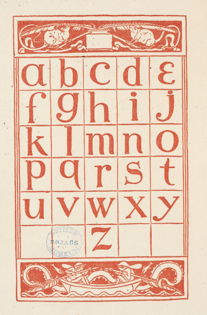 Abecední tabulka pro „Zlatý základ“. od Walter Crane