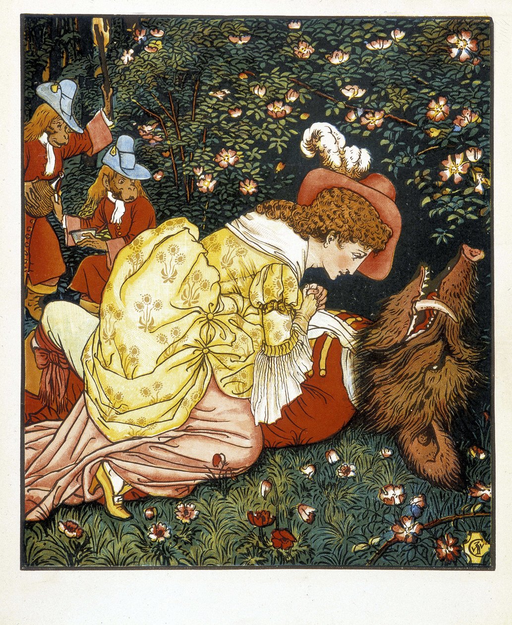 Kráska a zvíře - nemocný. od Waltera Cranea od Walter Crane