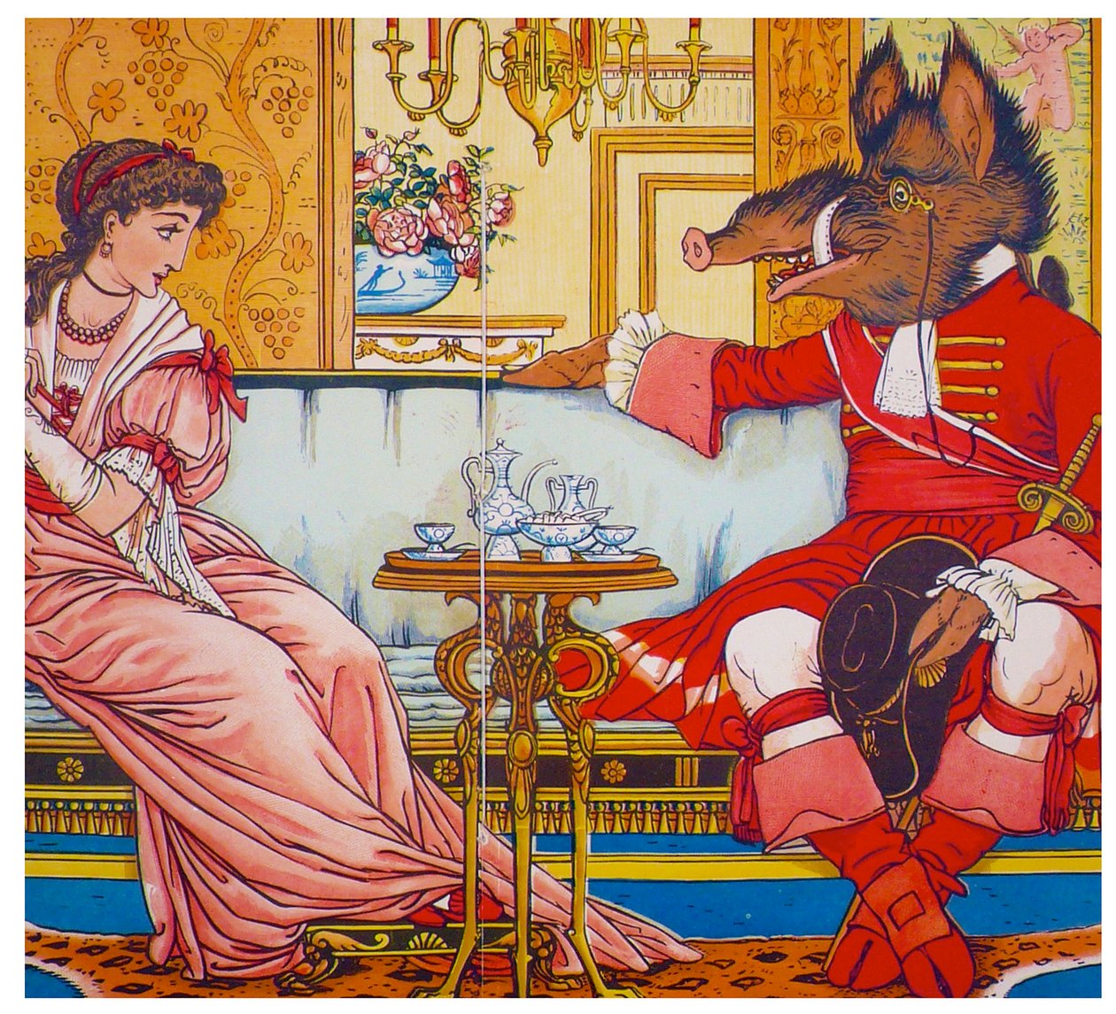 Kráska a zvíře, 1874 od Walter Crane