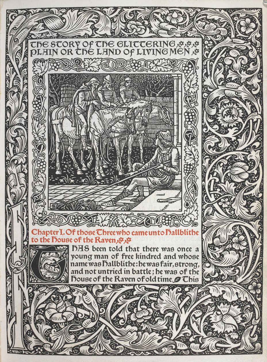 Kapitola I. Z těch tří, kteří přišli do Hallblithe do domu Havrana. od Walter Crane