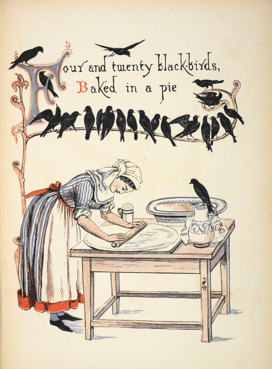 Čtyři a dvacet kosů pečených v koláči. od Walter Crane