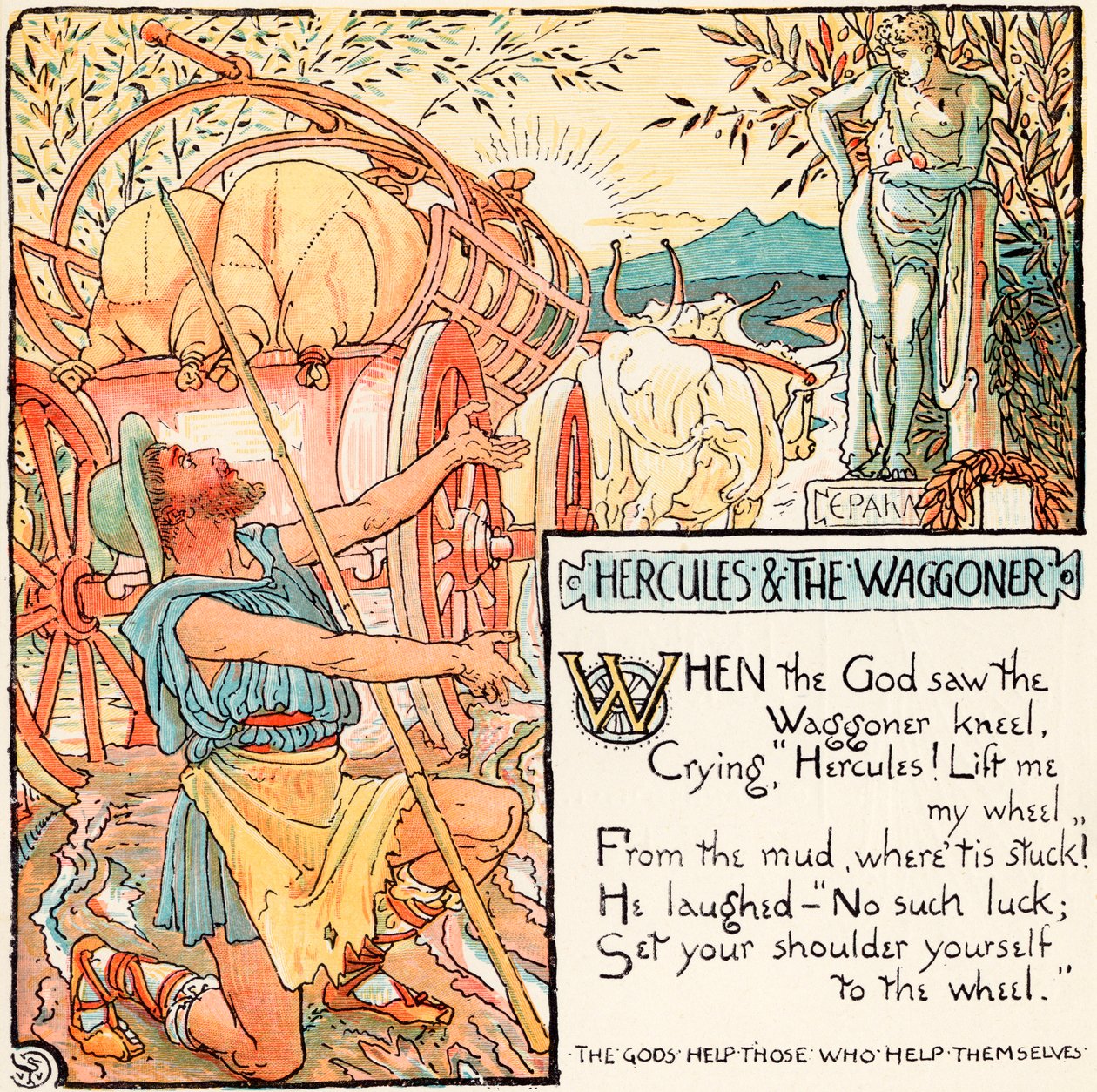 Hercules and the Waggoner, ilustrace z 
