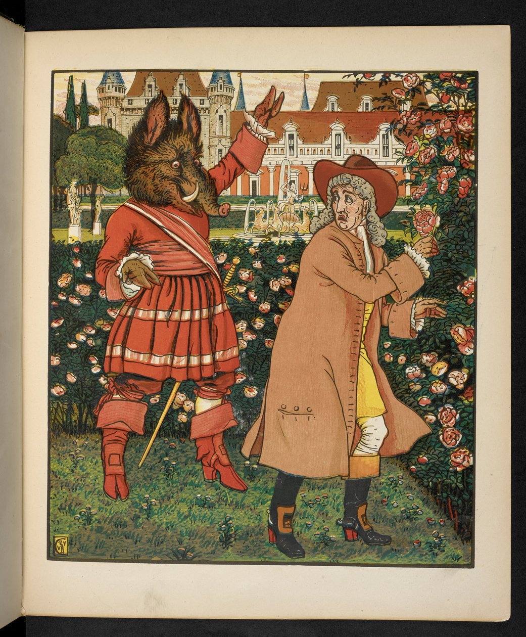Ilustrace pro Krásku a zvíře. od Walter Crane