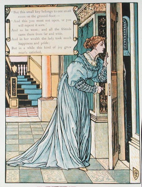 Ilustrace pro „Modrovous“ od Charlese Perraulta (1628-1703) (barevná rytina) od Walter Crane
