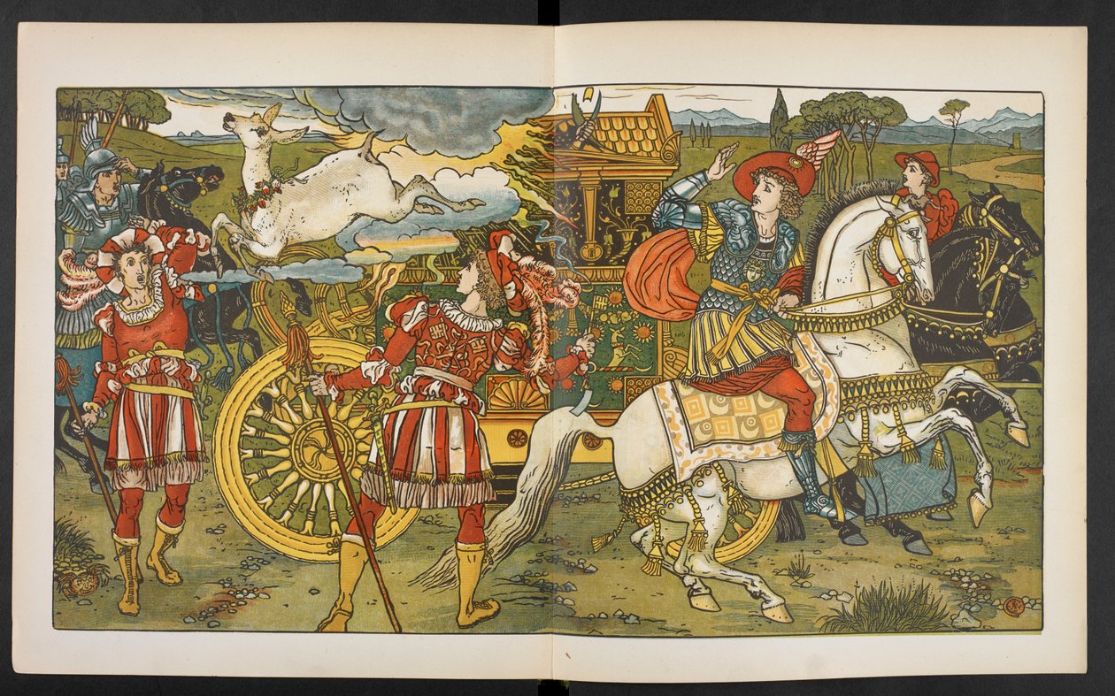 Ilustrace pro zadní v lese. od Walter Crane