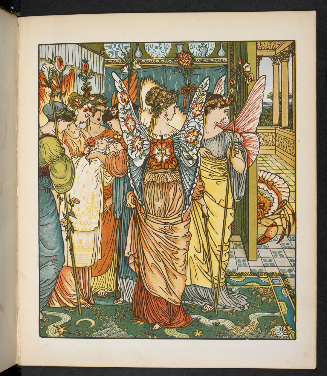 Ilustrace pro zadní v lese. od Walter Crane