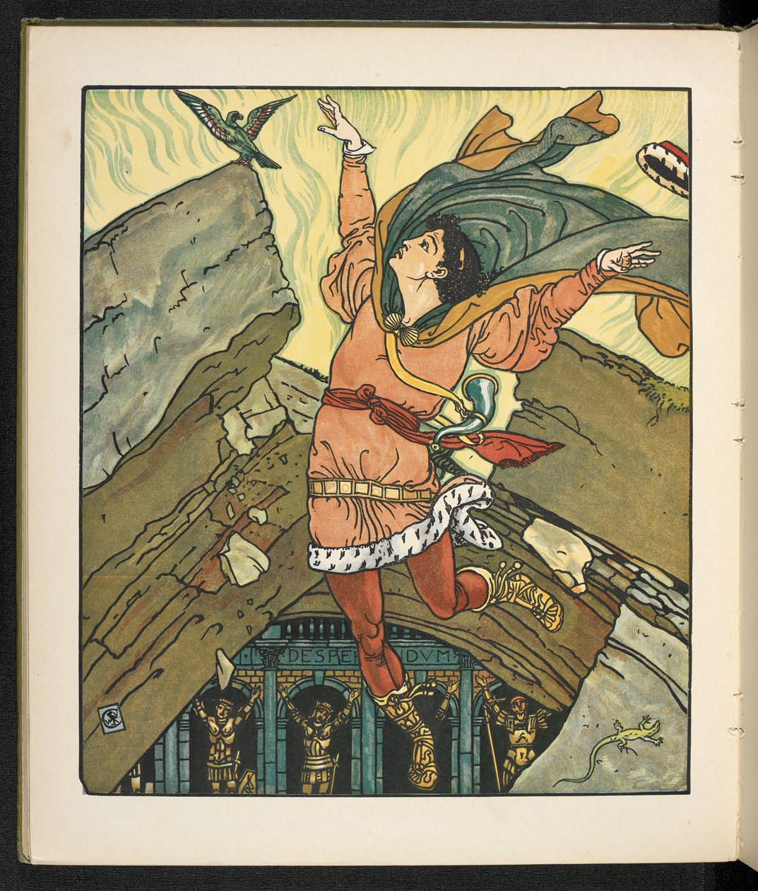 Ilustrace k příběhu, princezna Belle étoile. od Walter Crane
