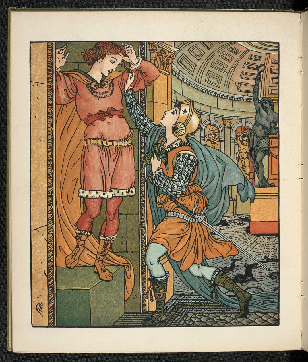 Ilustrace k příběhu, princezna Belle étoile. od Walter Crane