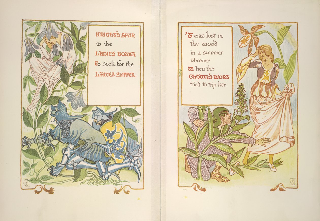 Rytířská ostruha a klaunská mladina od Walter Crane