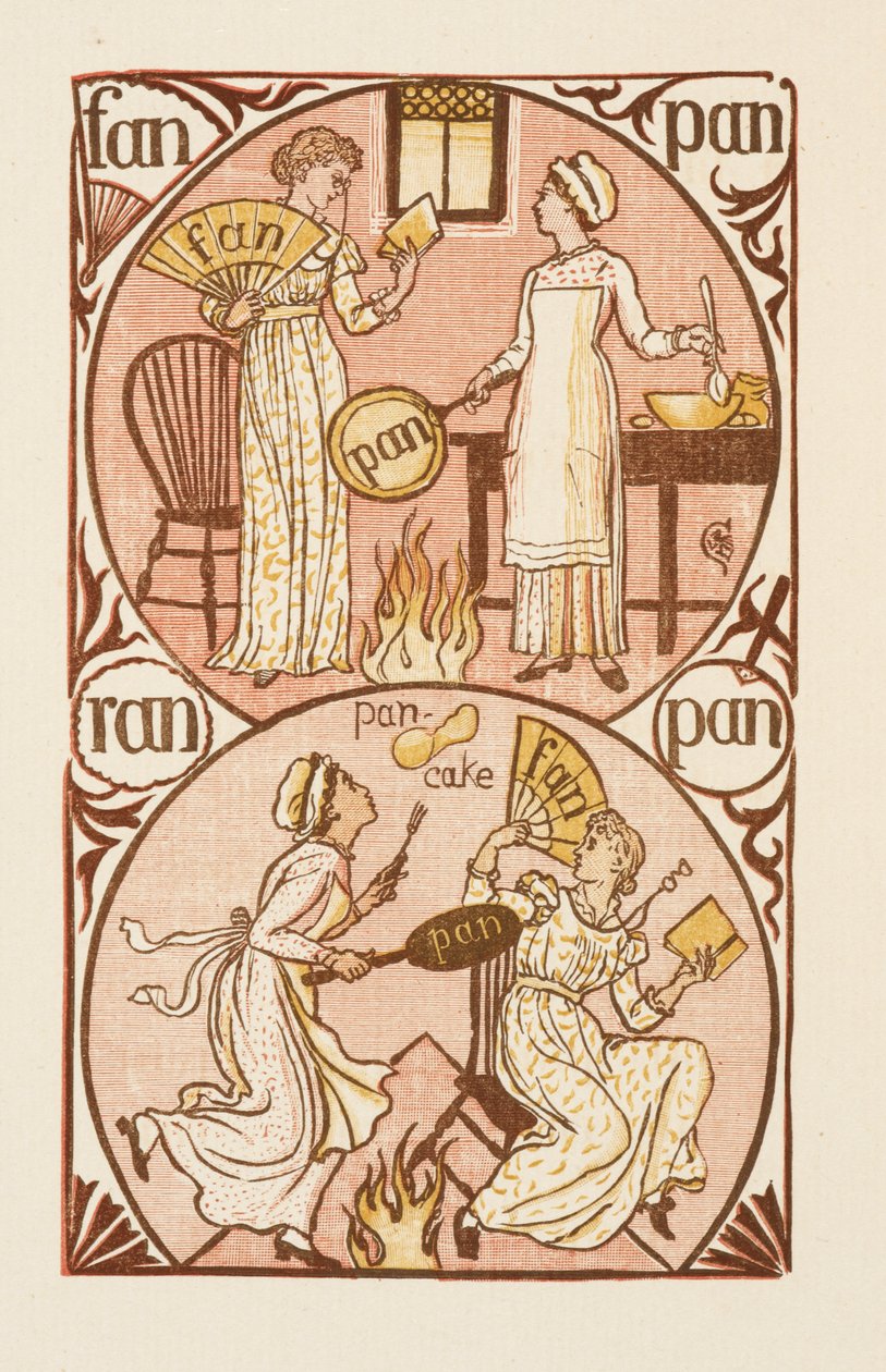 Rýmovaná slova končící na písmeno N. The Golden primer od Walter Crane