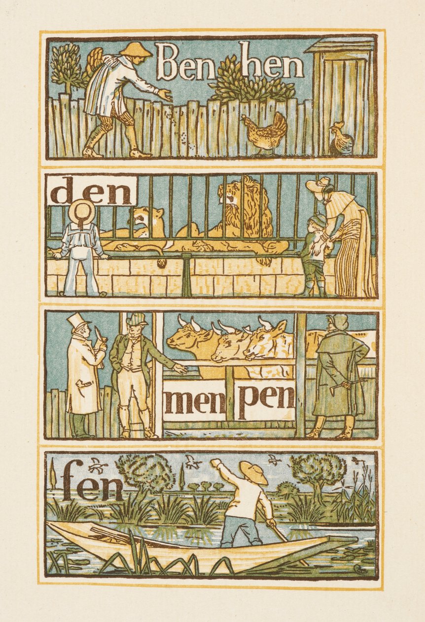 Rýmovaná slova končící na písmeno N . Zlatý základ. od Walter Crane