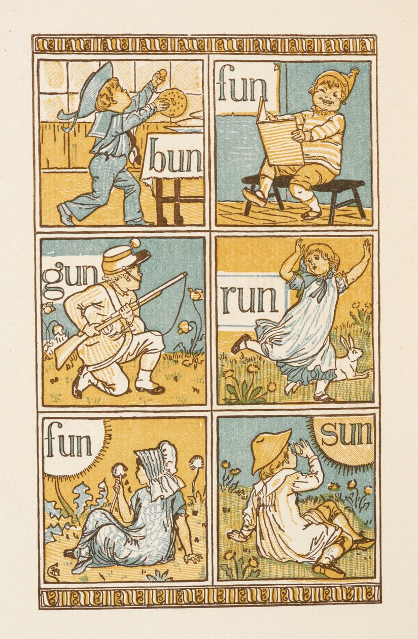 Rhymingová slova končící v dopise N. Zlatý primer. od Walter Crane