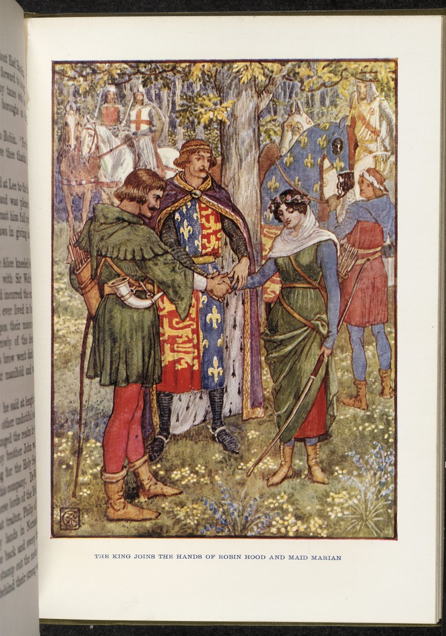Robin Hood a pokojská Marian od Walter Crane