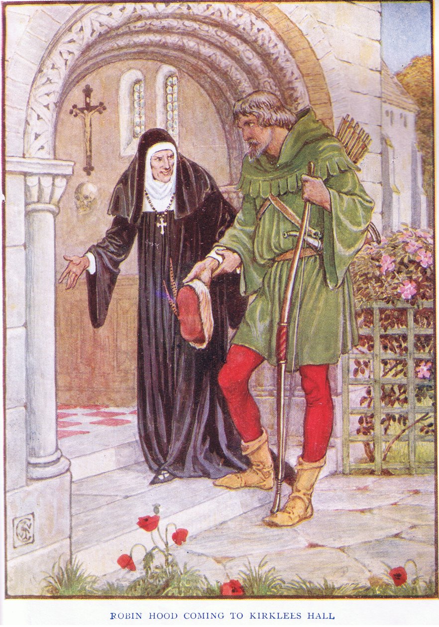 Robin Hood přichází do Kirkley Hall, kolem roku 1920 od Walter Crane