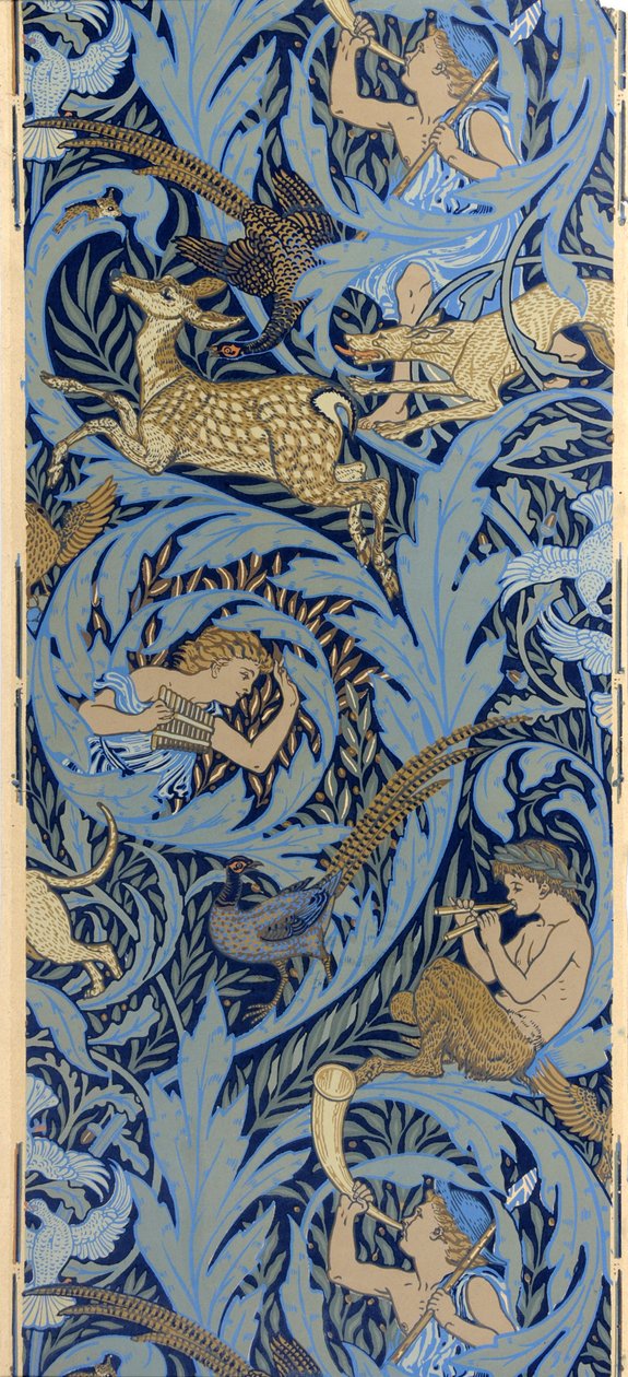 Boční stěna. Woodnotes, 1886 od Walter Crane
