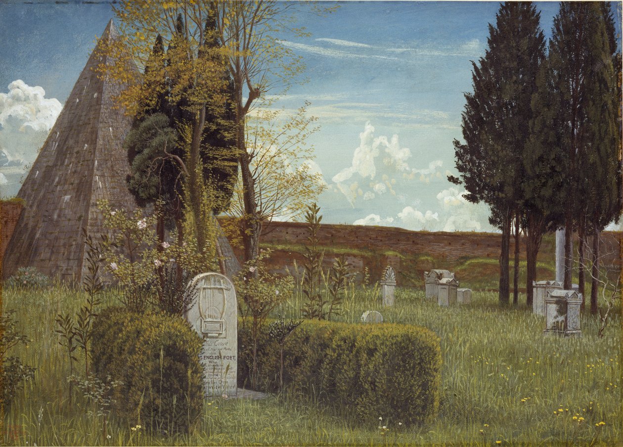 Hrob Keats, 1873 od Walter Crane