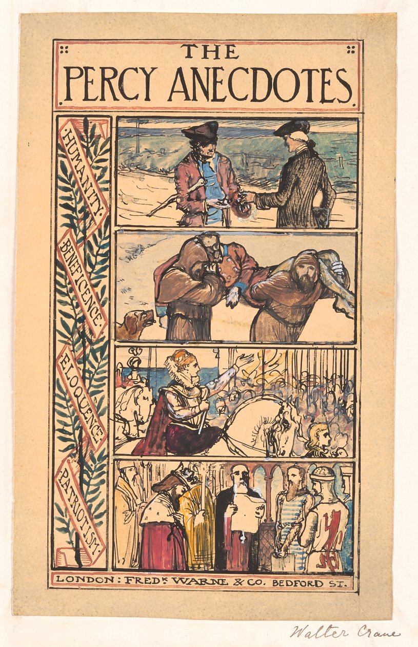 Percyho anekdoty (akvarel a tuš na papíře) od Walter Crane