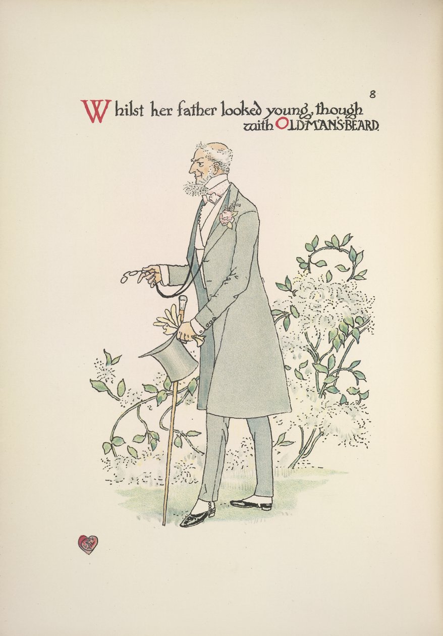 Otec nevěsty v ranních šatech od Walter Crane