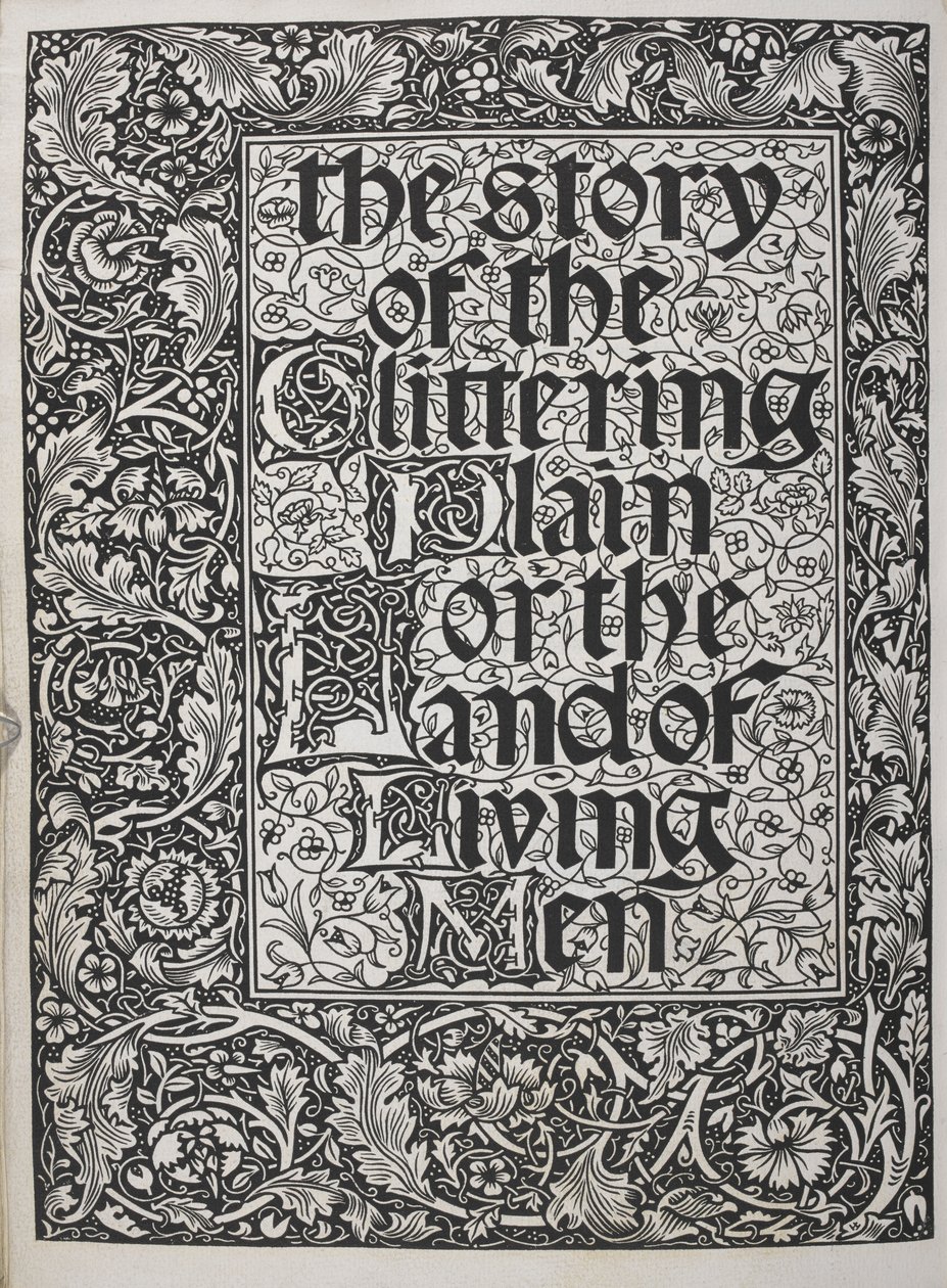 Titulní strana zdobená květinovým vzorem. od Walter Crane