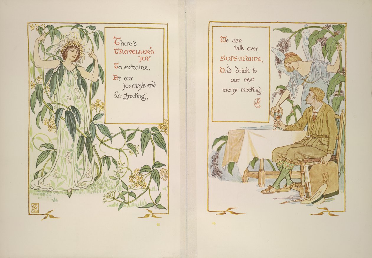 Cestovatelská radost a soky ve víně od Walter Crane