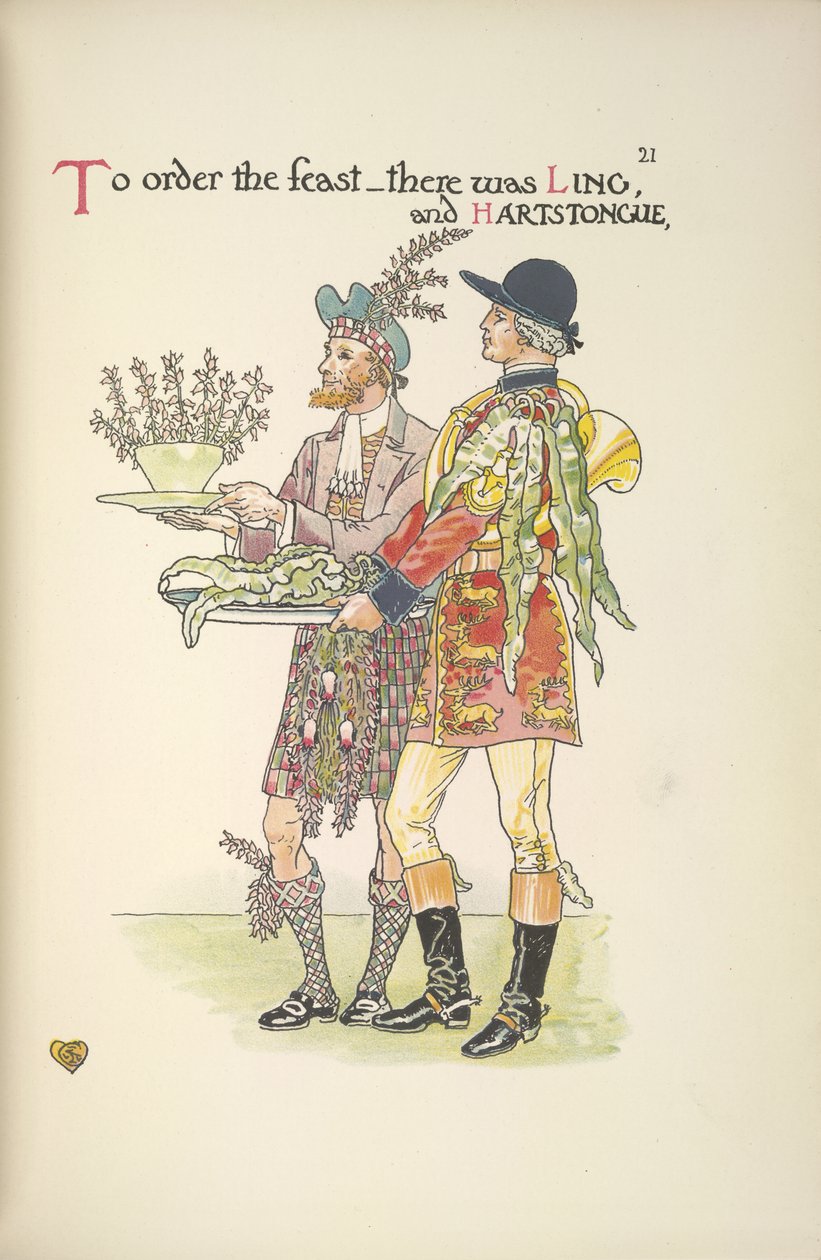 Dva sluhové, Ling a Hartstongue od Walter Crane