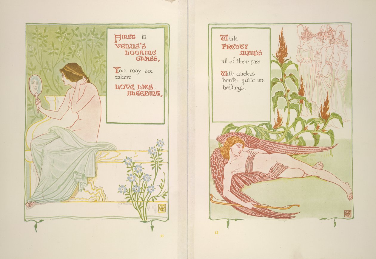 Venušino zrcadlo a služky od Walter Crane
