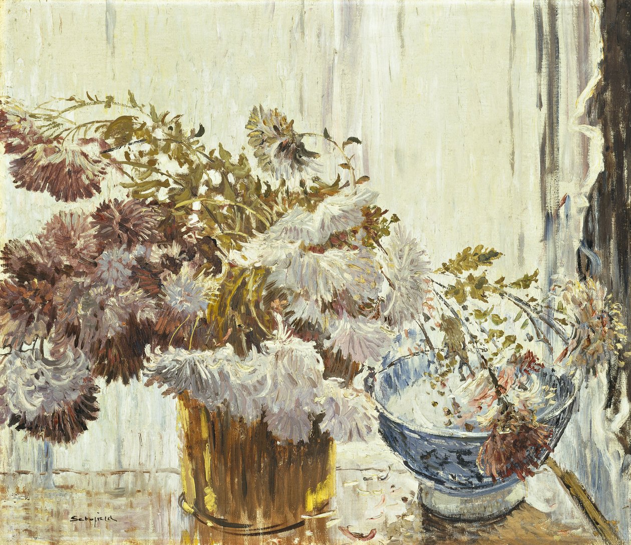 Chryzantémy od Walter Elmer Schofield