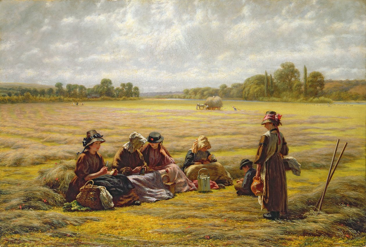 Ženci odpočívající na slunci, Berkshire, 1865 od Walter Field