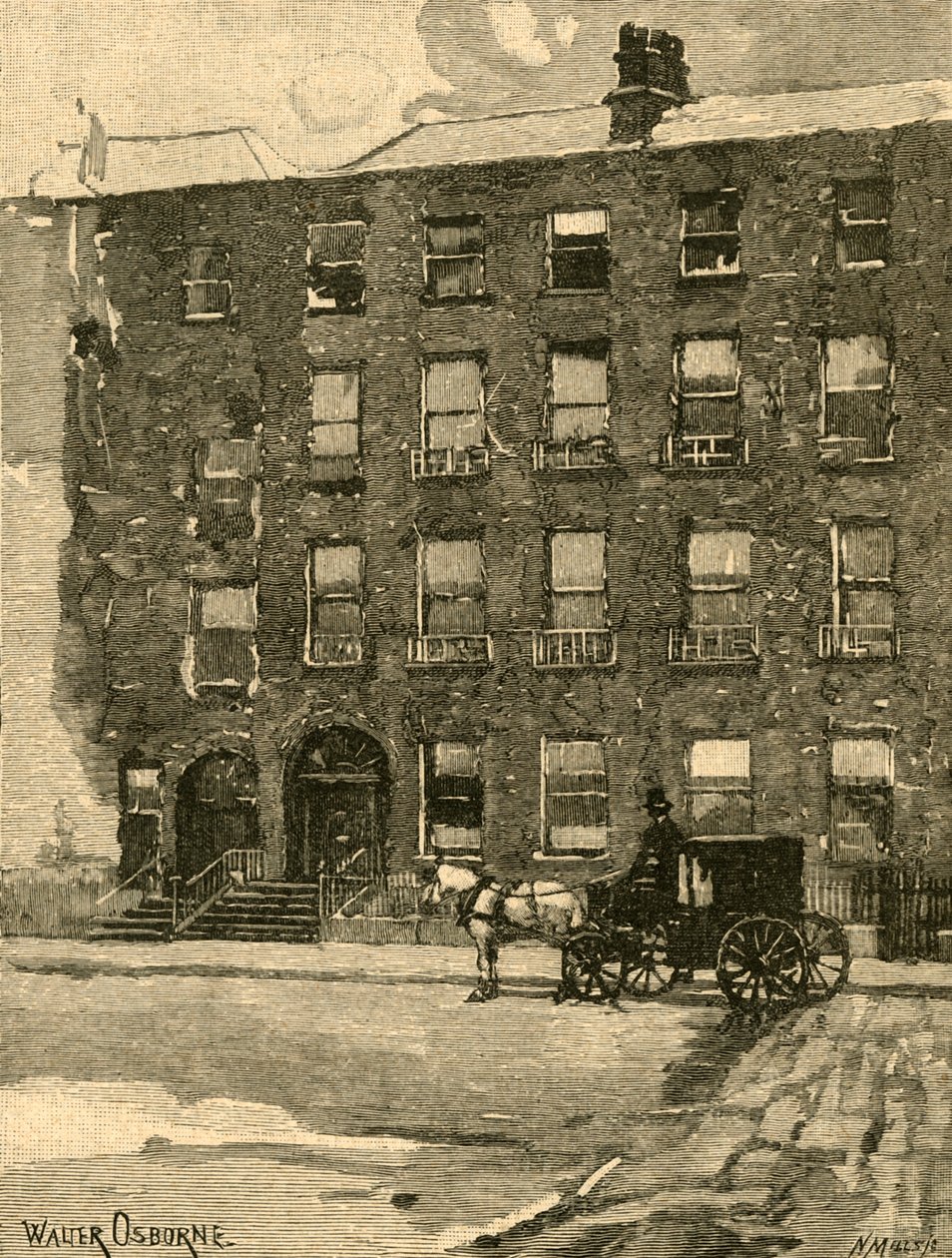 Daniel OConnells dům na Merrion Square, Dublin, Irsko, c1890. od Walter Frederick Osborne