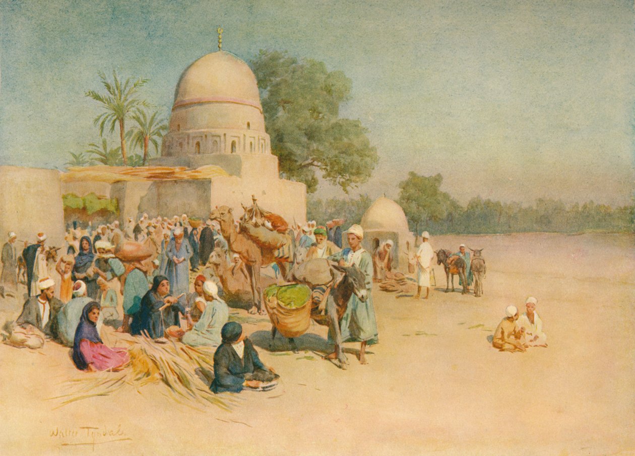 Trh na okraji pouště, c1905, 1912 od Walter Frederick Roofe Tyndale