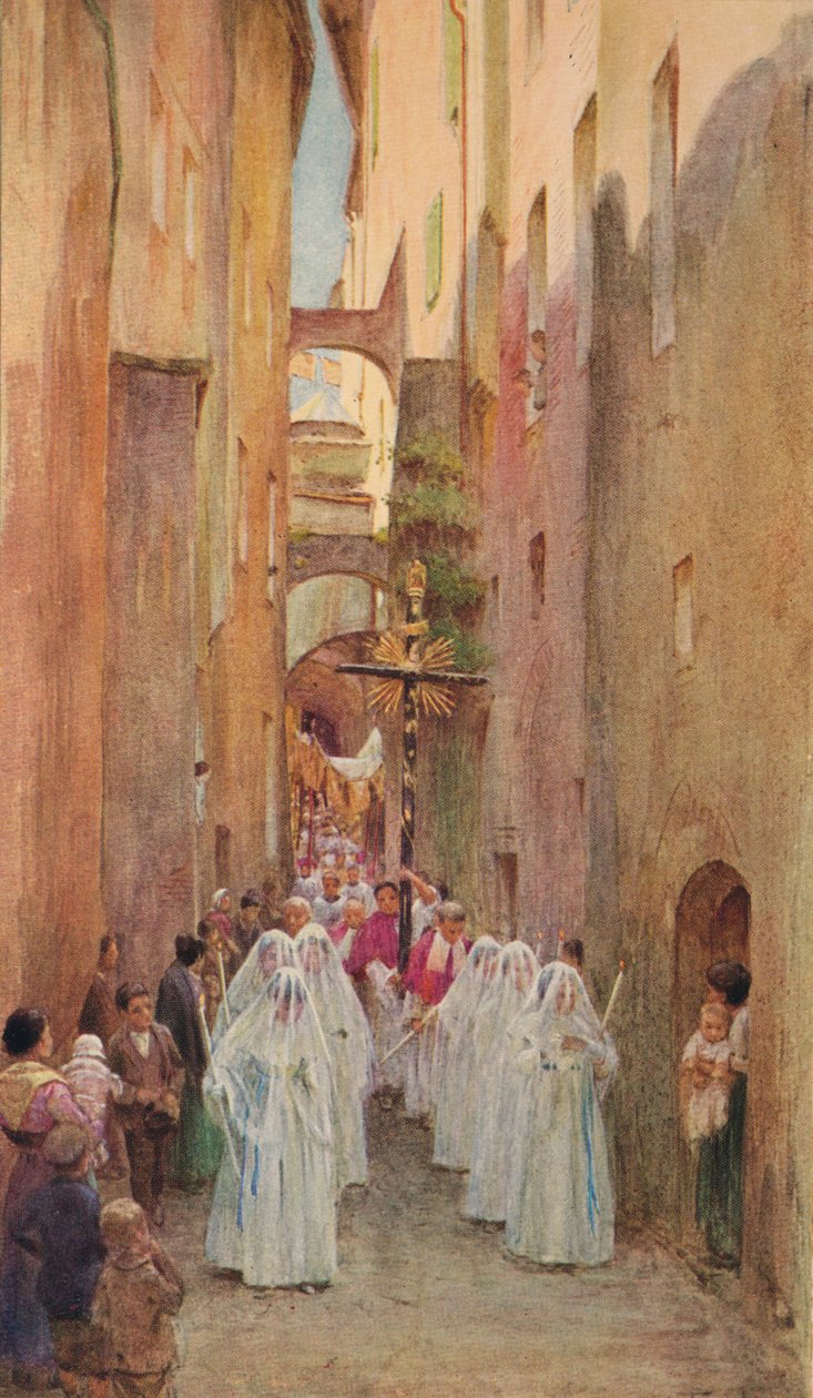 Procesí v San Remu, c1910, 1912 od Walter Frederick Roofe Tyndale